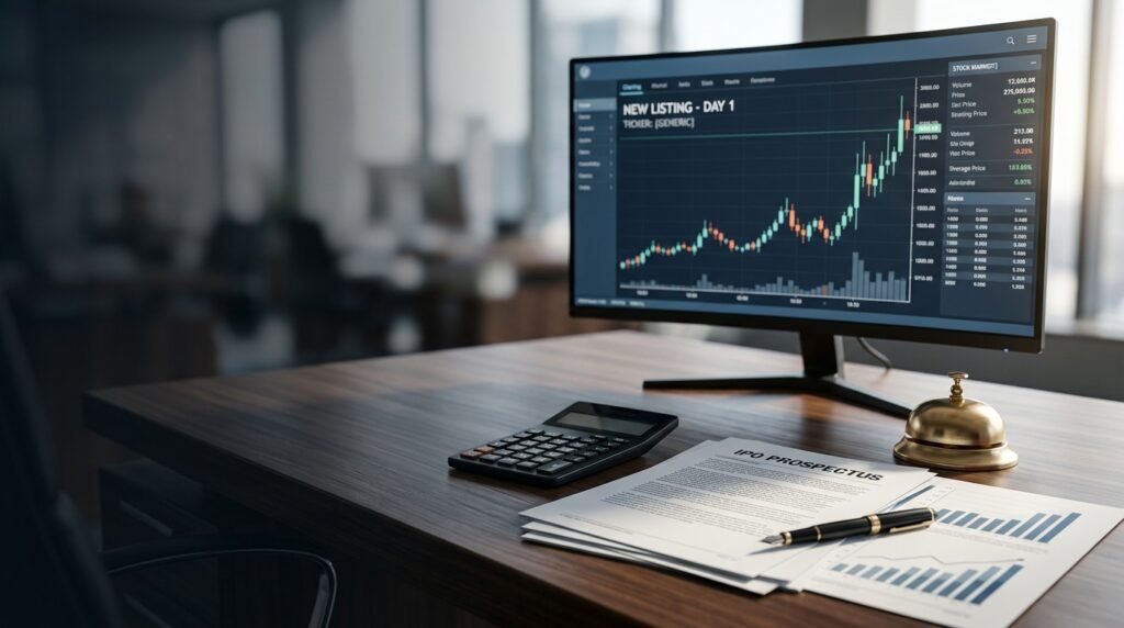 Composição financeira que ilustra iPO na B3